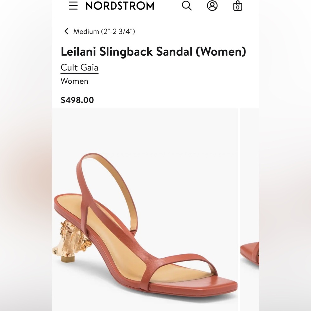 Cult Gaia Terracotta Heels with Gold Accent - Picture 5 of 7